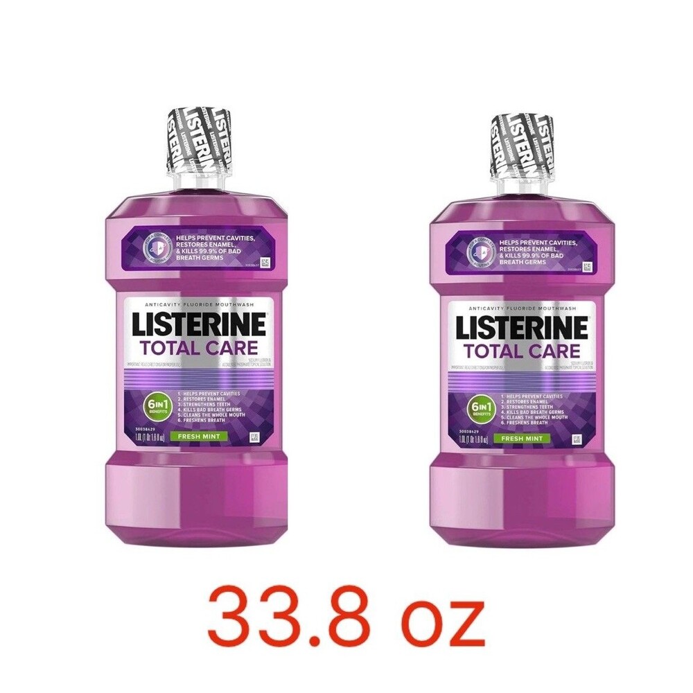 2-Pack Listerine Mount Vernon Total Care Mouth Wash 33.81 Fluid Ounce Purple